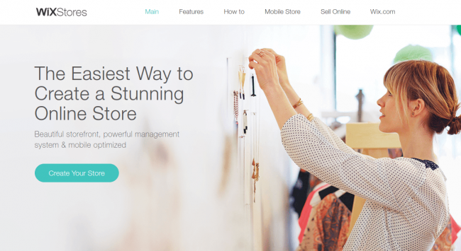 Shopift vs WIX - The WIX Homepage